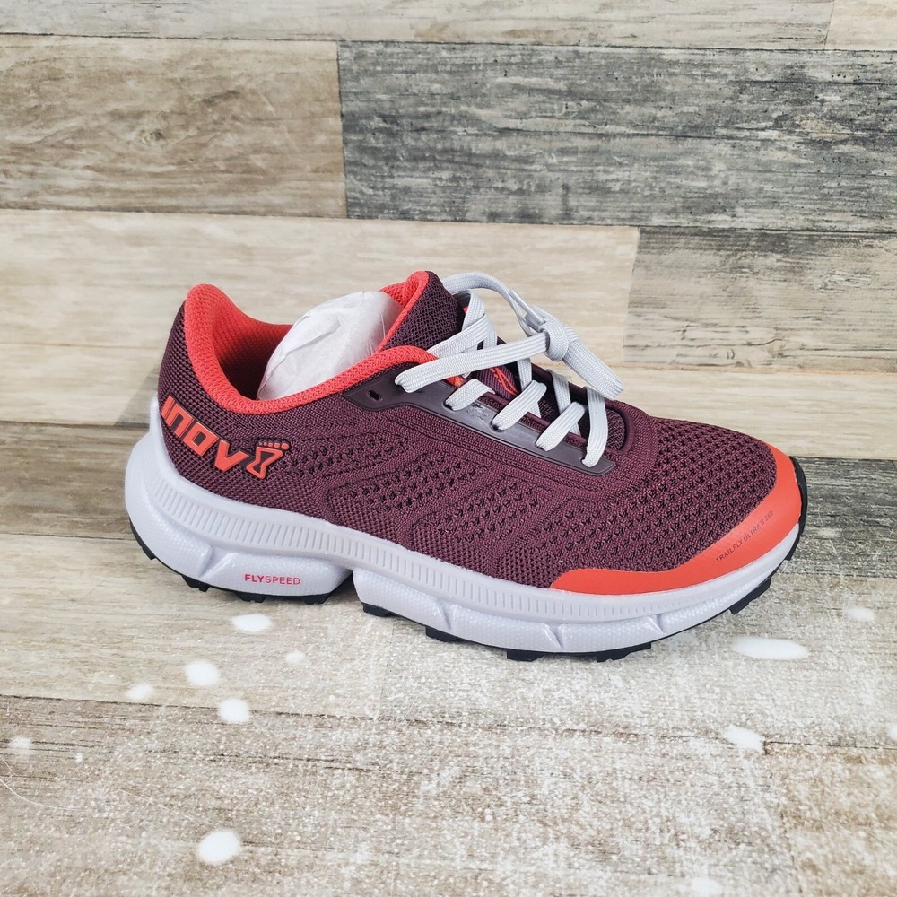 Inov-8 TrailFly Ultra G 280 Womens Sz 7.5 Athletic Red Burgundy Sneaker